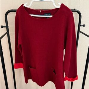Cynthia Rowley Rich Red Knit Top